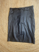 Load image into Gallery viewer, Custom Made in Spain Leather Skirt, Black, Size 52 (16AU)
