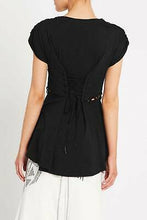 Load image into Gallery viewer, SASS &amp; BIDE &quot;Temple Town&quot; Corset Lace Up Empress Okura Tee - Size XXS