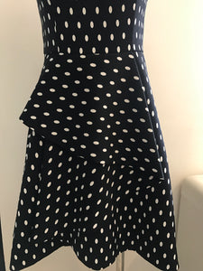Keepsake Soul Fire Mini Strapless Dress, Black/White, Size M