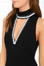 Load image into Gallery viewer, Elliatt Rapid Black Embroidered Bodycon Dress, Size M