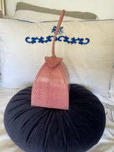 Load image into Gallery viewer, MARIA” Sea Snake Leather Clutch Bag, Light Pink
