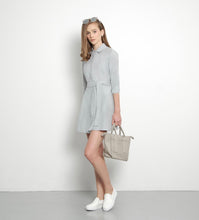 Load image into Gallery viewer, Her Velvet Vase Paddington Shirtdress, Grey, BNWT, Size L
