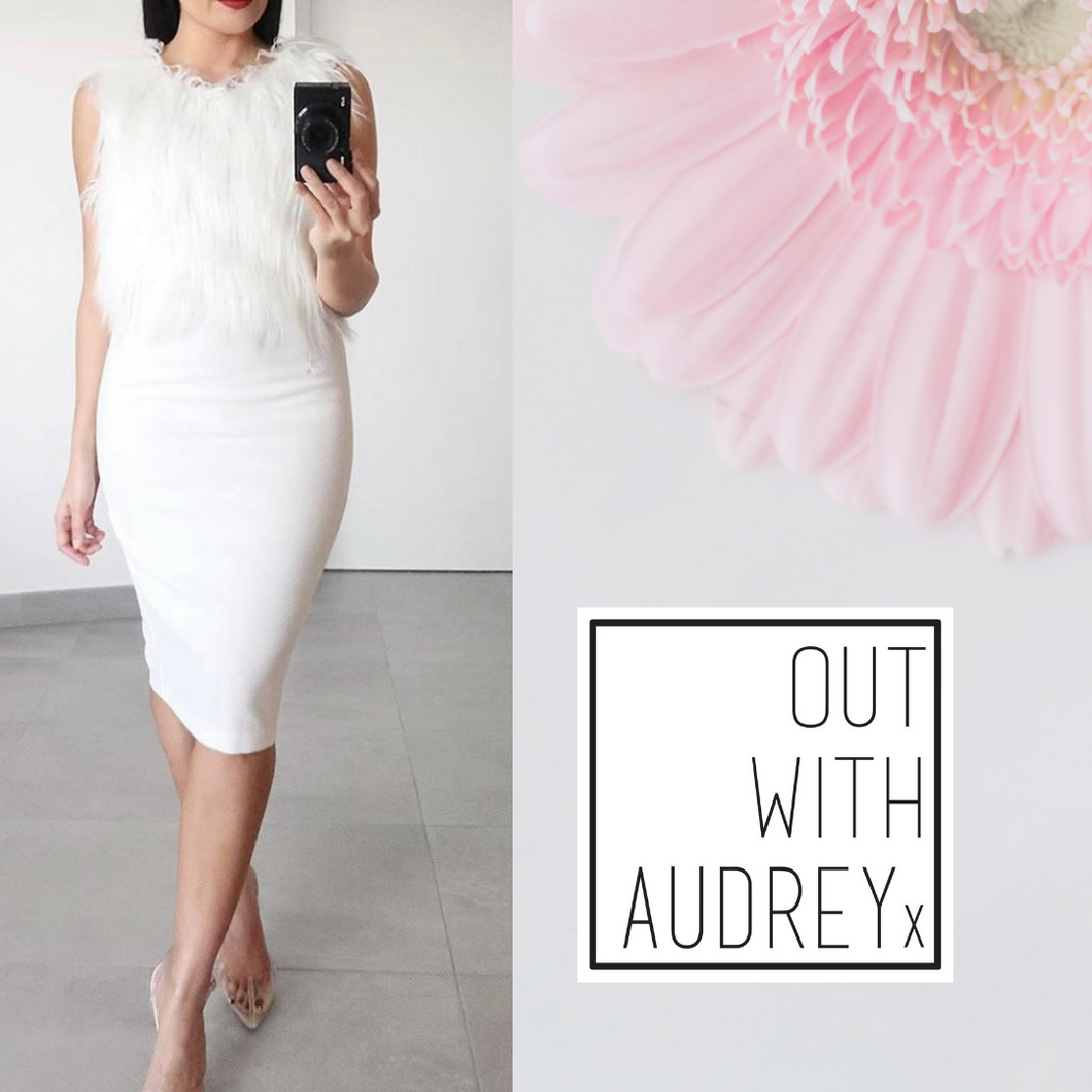 Out With Aubrey Tahlia Dress in White, Size XS