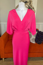 Load image into Gallery viewer, Tussah MIDI Dress, Fuchsia Pink, Size 14