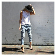 Load image into Gallery viewer, Decjuba Drop Crotch Denim Jeans, Size 8