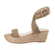 Load image into Gallery viewer, STUART WEITZMAN ALEX-LO ESPADRILLE WEDGE SANDAL