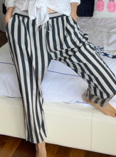 Load image into Gallery viewer, custommade Alinka Monochrome Striped Silk Pants, Size 38 AU 10