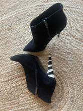 Load image into Gallery viewer, Wittner Suede Zebra-Print-Calf-Hair-Heel Bootie, Size 39