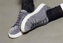 Load image into Gallery viewer, French Connection Silver Glitter Sneakers, Size 38