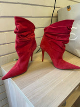 Load image into Gallery viewer, Gianmarco Lorenzi Red Suede Ankle Boots, Brand New, Size 40