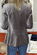 Load image into Gallery viewer, Zara Velour Jacket, Pewter, Size M