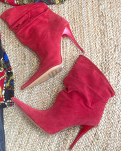 Load image into Gallery viewer, Gianmarco Lorenzi Red Suede Ankle Boots, Brand New, Size 40