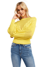 Load image into Gallery viewer, BARDOT MIX STITCH KNIT IN BRIGHT YELLOW, Size XS/S