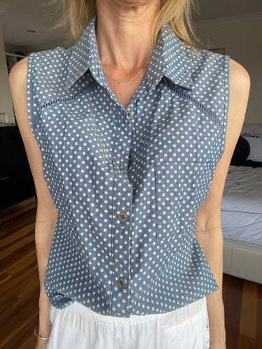 Quirky Circus by Mink Pink Sleeveless Shirt, Size 12