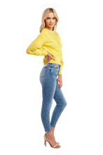 Load image into Gallery viewer, BARDOT MIX STITCH KNIT IN BRIGHT YELLOW, Size XS/S