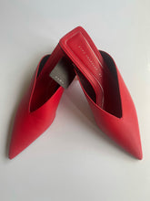Load image into Gallery viewer, Zara Trafaluc Wedge Mules, Size 41, Red