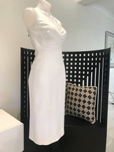 Load image into Gallery viewer, Saba V-Neck Cocktail Dress, White, Size 8