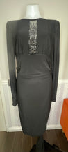 Load image into Gallery viewer, DAVID MEISTER EMBELLISHED INSET DRESS, Black, Size 12