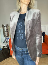 Load image into Gallery viewer, Zara Velour Jacket, Pewter, Size M