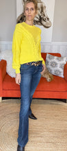 Load image into Gallery viewer, BARDOT MIX STITCH KNIT IN BRIGHT YELLOW, Size XS/S