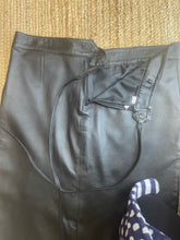 Load image into Gallery viewer, Custom Made in Spain Leather Skirt, Black, Size 52 (16AU)