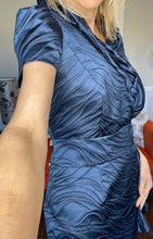 Load image into Gallery viewer, George Gross Sheath Dress, Navy, Size 14