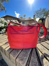 Load image into Gallery viewer, Sportscraft Genuine Leather Cross Body Bag, Coral