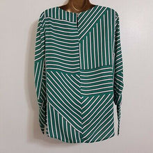 Load image into Gallery viewer, Dorothy Perkins Green Striped Tie Sleeve Blouse