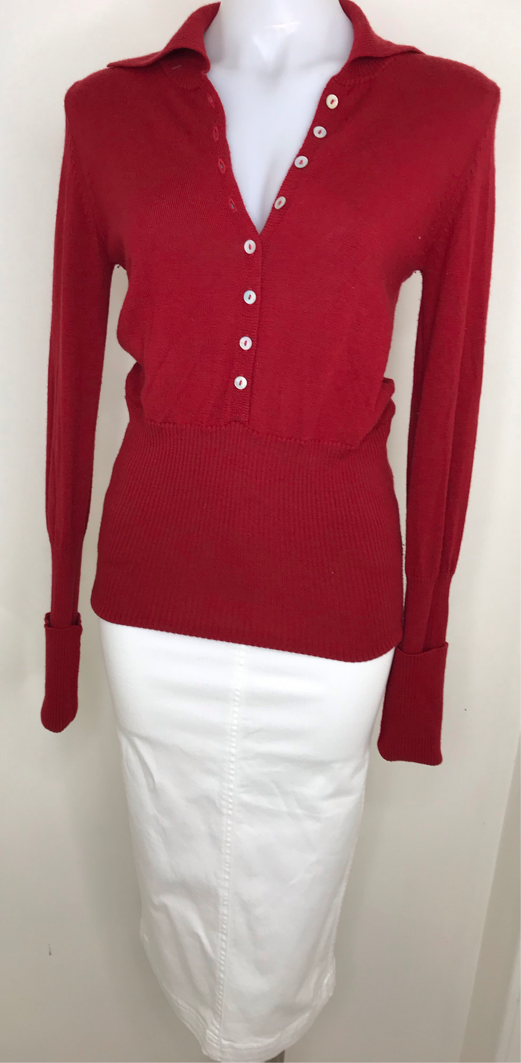 Ty + Melita Wool Blend Jumper, Red, Size 8