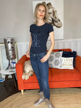 Load image into Gallery viewer, Armani Jeans Fitted T-shirt, Navy, Size XS
