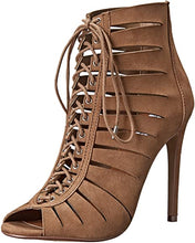 Load image into Gallery viewer, Steve Madden Women&#39;s Cyder Ankle Boot, Taupe Suede, 8 M US