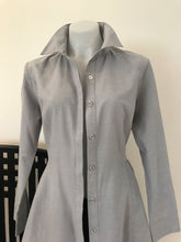 Load image into Gallery viewer, Her Velvet Vase Paddington Shirtdress, Grey, BNWT, Size L