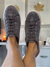 Load image into Gallery viewer, French Connection Silver Glitter Sneakers, Size 38