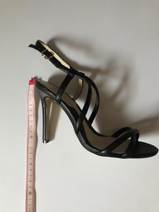 Sachi Open Toe Stilettos, Black, Size 39