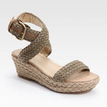 Load image into Gallery viewer, STUART WEITZMAN ALEX-LO ESPADRILLE WEDGE SANDAL