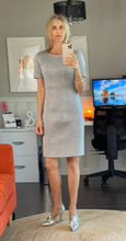 Load image into Gallery viewer, Desires Fitted Short Sleeve Panel Dress, Heather Grey, BNWT, Size S