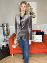 Load image into Gallery viewer, Zara Velour Jacket, Pewter, Size M