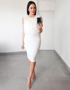 Out With Aubrey Tahlia Dress in White, Size XS