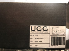 Load image into Gallery viewer, UGG Boots Australia Premium Sheepskin Mini Classic, Nappa Black, BNWT, Size AU Men 9/Ladies 11, UK 9