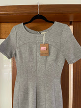 Load image into Gallery viewer, Desires Fitted Short Sleeve Panel Dress, Heather Grey, BNWT, Size S
