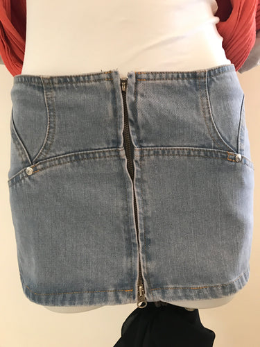 Bettina Liano Vintage Denim Mini Skirt, Size 8