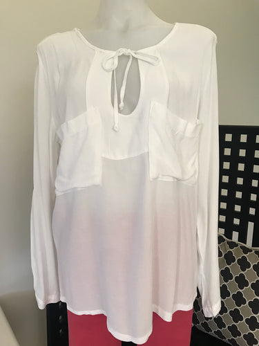 Made In Italy Tunic Top, White, One Size*