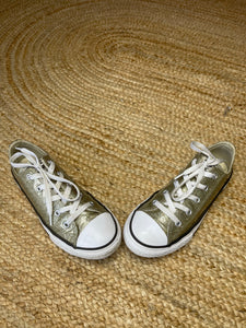 CONVERSE Girls Shoe Chuck Taylor All Star Ox Gold Glitter, UK 2