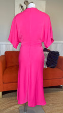 Load image into Gallery viewer, Tussah MIDI Dress, Fuchsia Pink, Size 14