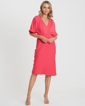Load image into Gallery viewer, Tussah MIDI Dress, Fuchsia Pink, Size 14