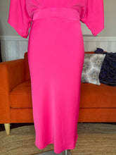 Load image into Gallery viewer, Tussah MIDI Dress, Fuchsia Pink, Size 14