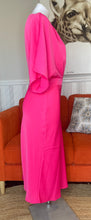 Load image into Gallery viewer, Tussah MIDI Dress, Fuchsia Pink, Size 14