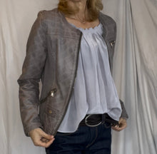 Load image into Gallery viewer, Dolce Vita Vegan Leather Jacket, Taupe, Size 10