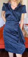 Load image into Gallery viewer, George Gross Sheath Dress, Navy, Size 14