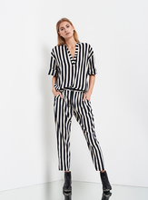 Load image into Gallery viewer, custommade Alinka Monochrome Striped Silk Pants, Size 38 AU 10